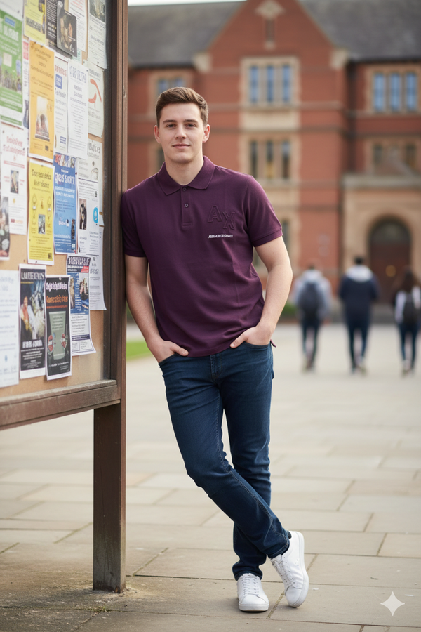 MENS BURGUNDY POLO