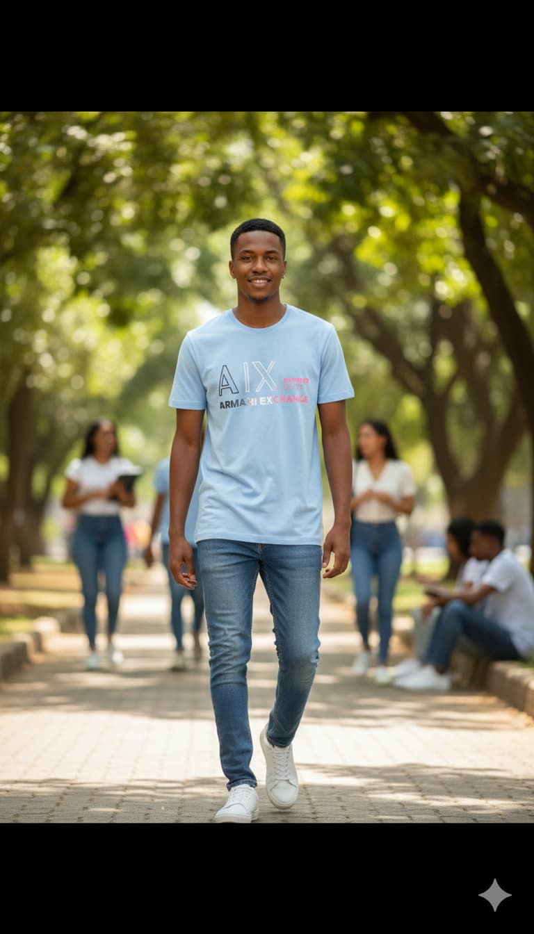 Men's Baby Blue Round Neck T-shirts