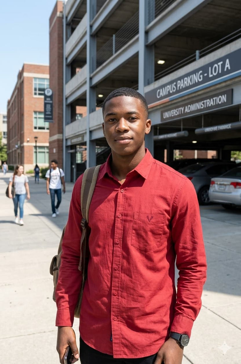 Unisex Duke Shirt — men's red casual shirt | GloblNorth