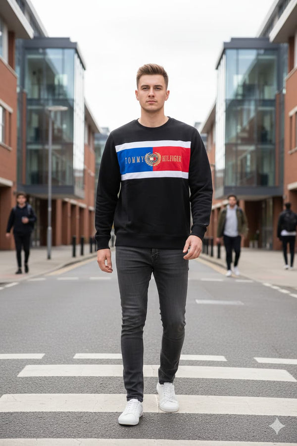 MENS BLACK SWEATSHIRT 