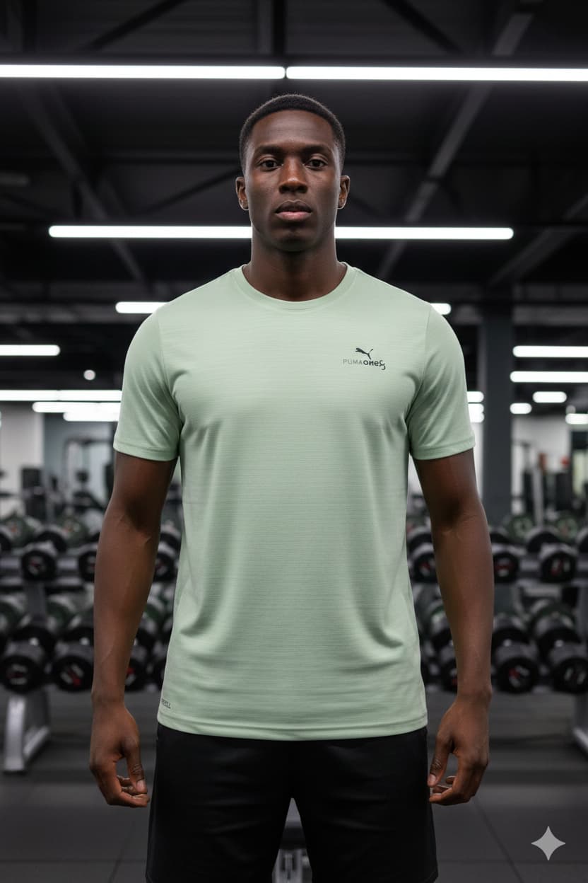 MENS SKY BLUE DRIFIT ROUNDNECK T-SHIRT