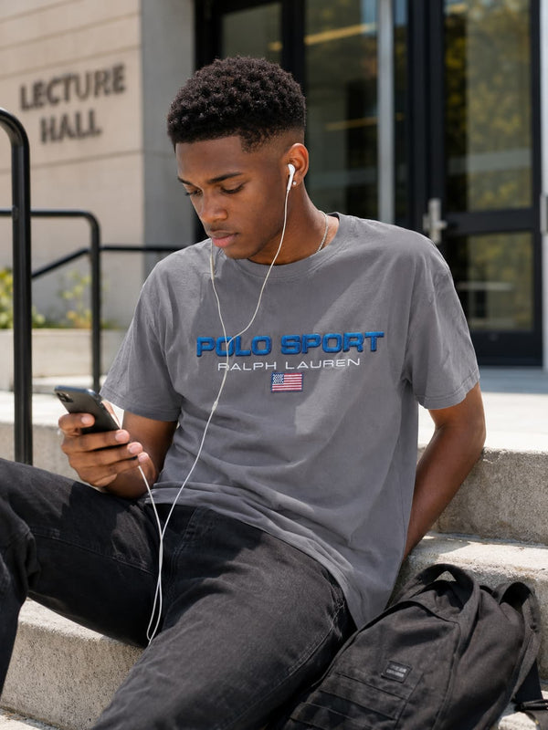 MENS GREY ROUNDNECK T-SHIRT