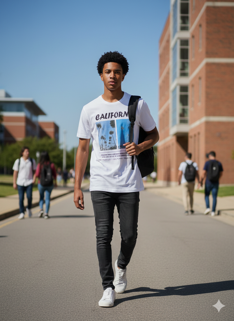Taurus Tee — men's white round neck T-shirt | GloblNorth
