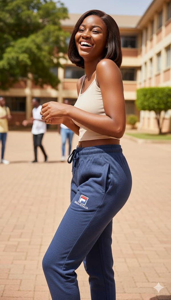 Women's Melange Navy Joggers