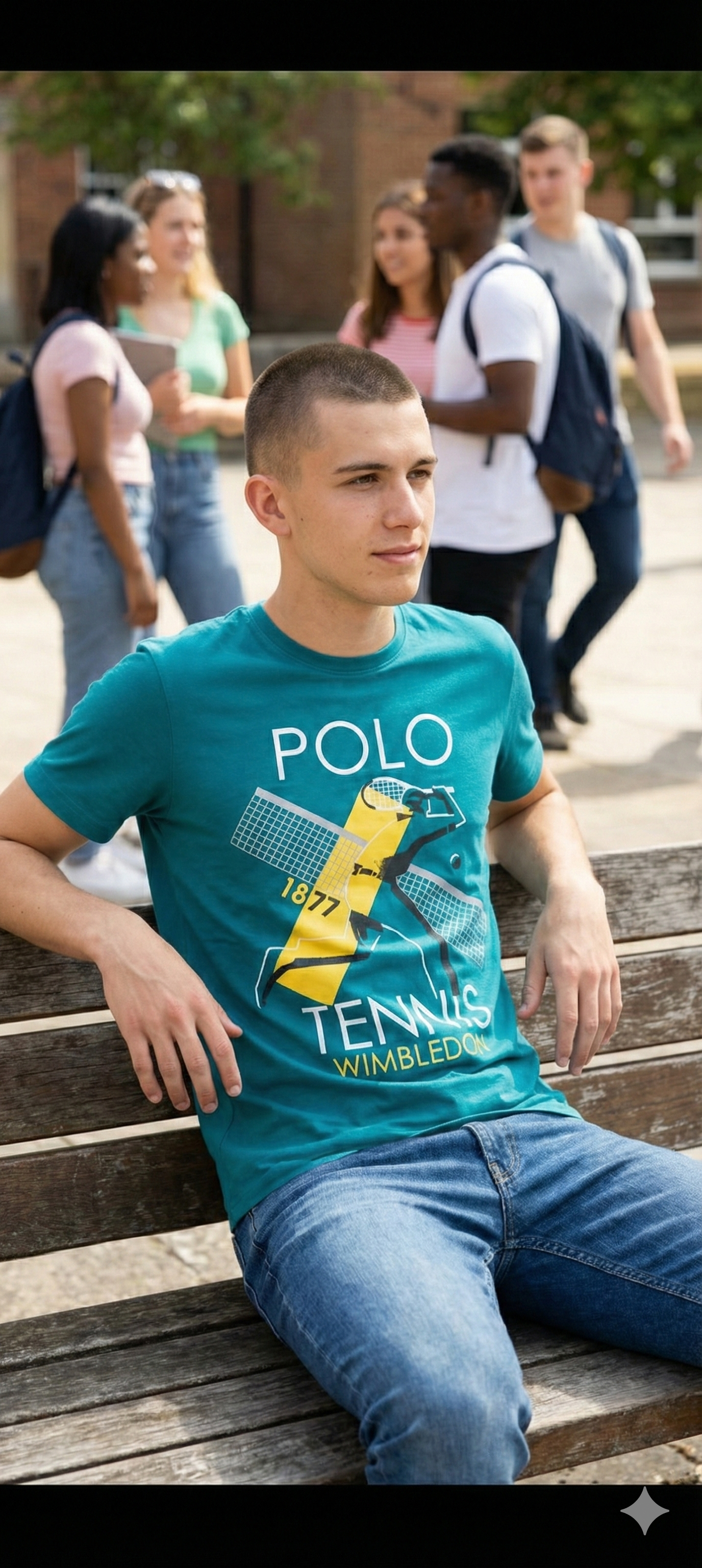 Vega Tee — men's green round neck T-shirt | GloblNorth