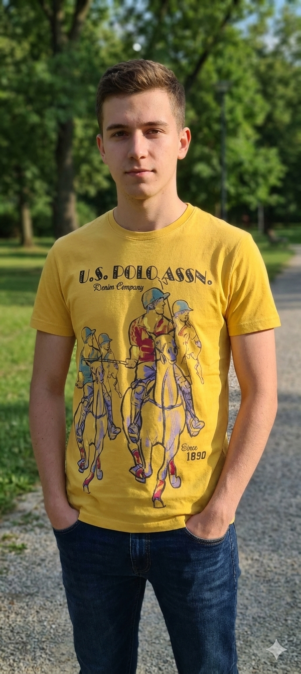 Men's Yellow Roundneck Tshirt