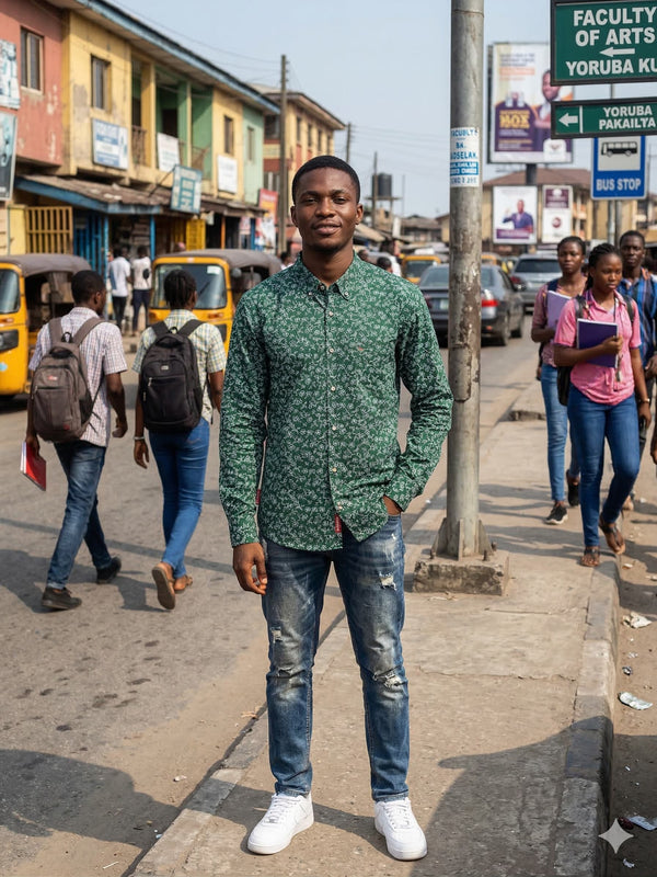 Men's Green Full Sleeve Casual Shirt