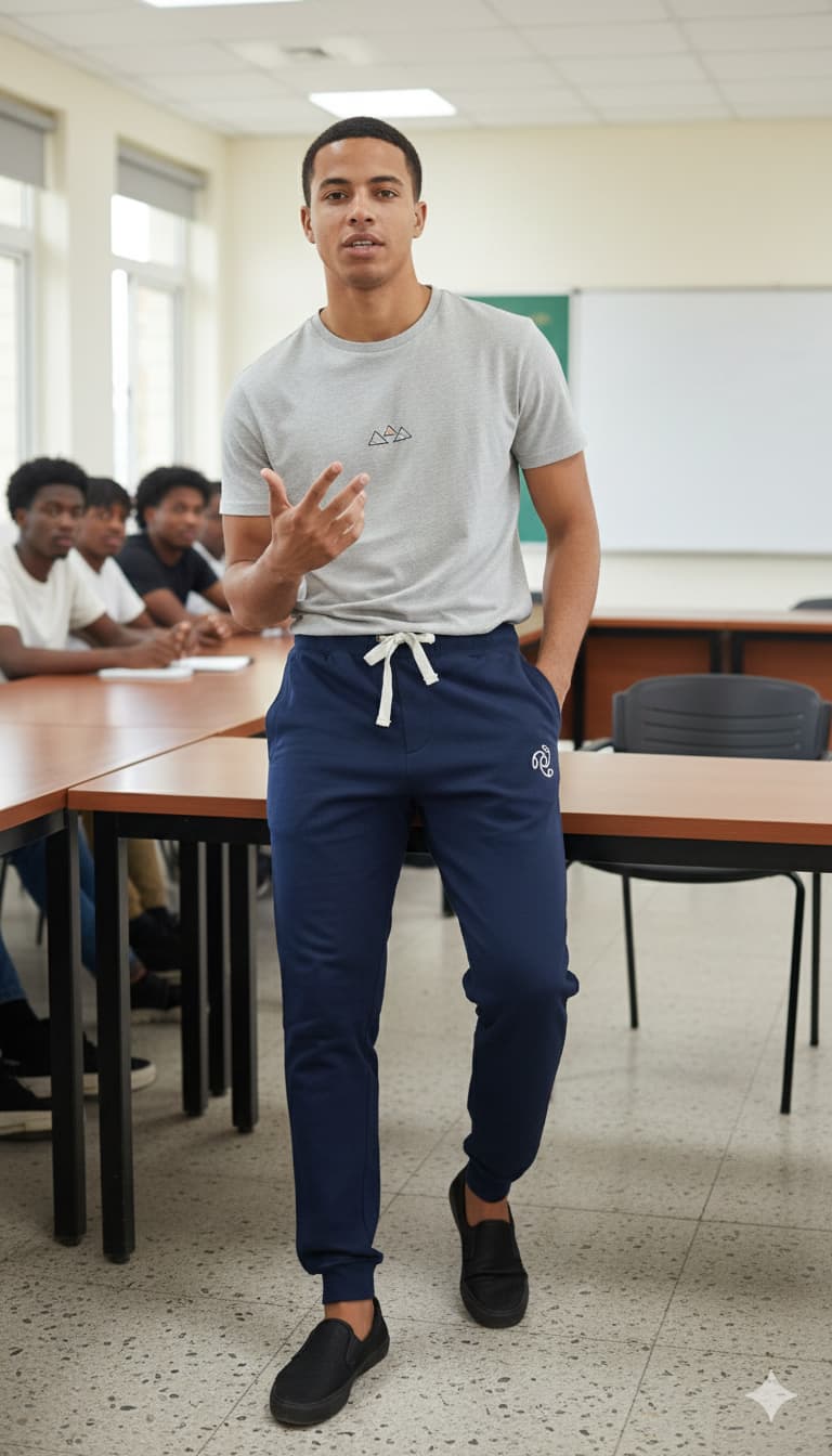 Men's Navy Blue Joggers