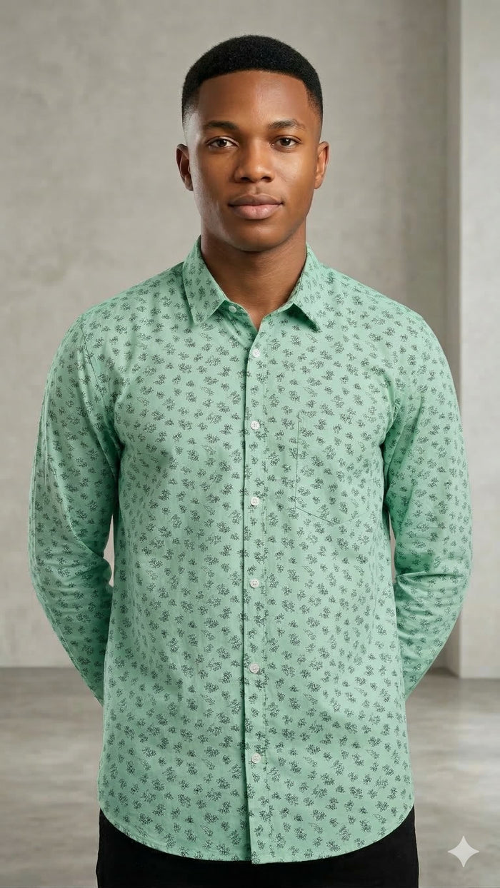 Unisex Maeve Shirt — men's green full sleeve casual shirt | GloblNorth