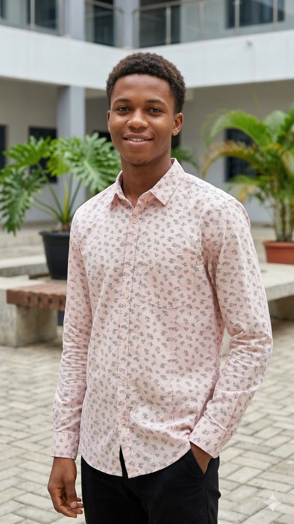 Men's Pink Full Sleeve Casual Shirts