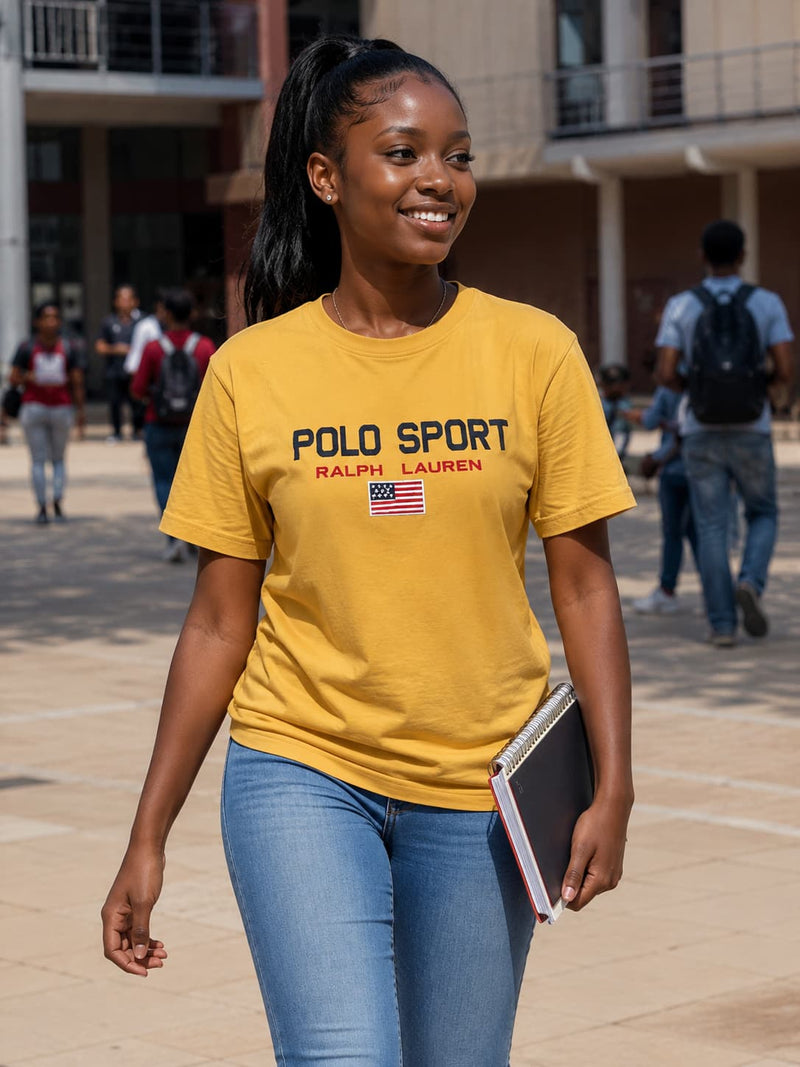 WOMENS MUSTARD ROUNDNECK T-SHIRT