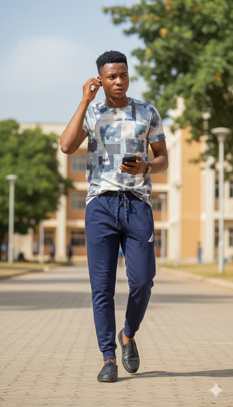 Men's Navy Blue Joggers