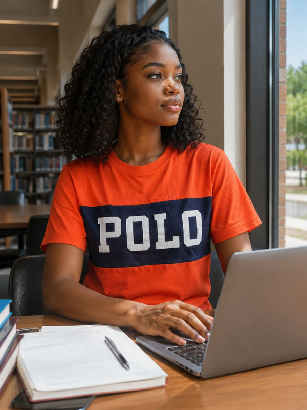 WOMENS ORANGE ROUNDNECK T-SHIRT
