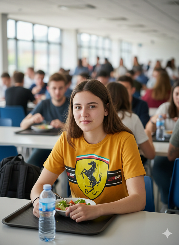 FEMALE MUSTARD ROUNDNECK T-SHIRT