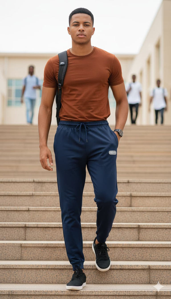 Men's Navy Blue Dri-Fit Joggers