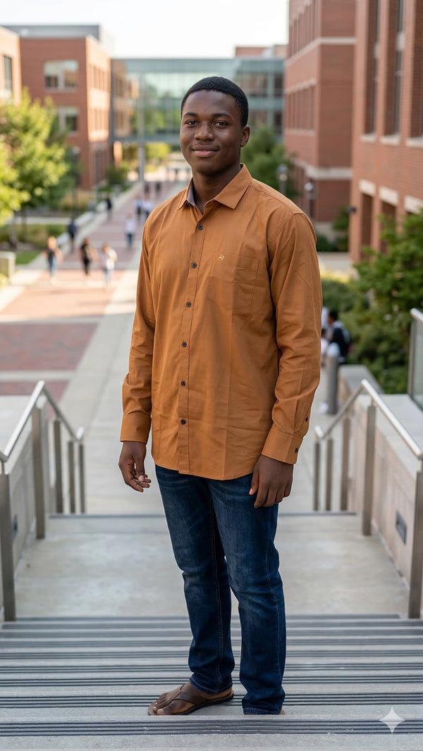 Men's Brown Full Sleeve Casual Shirts