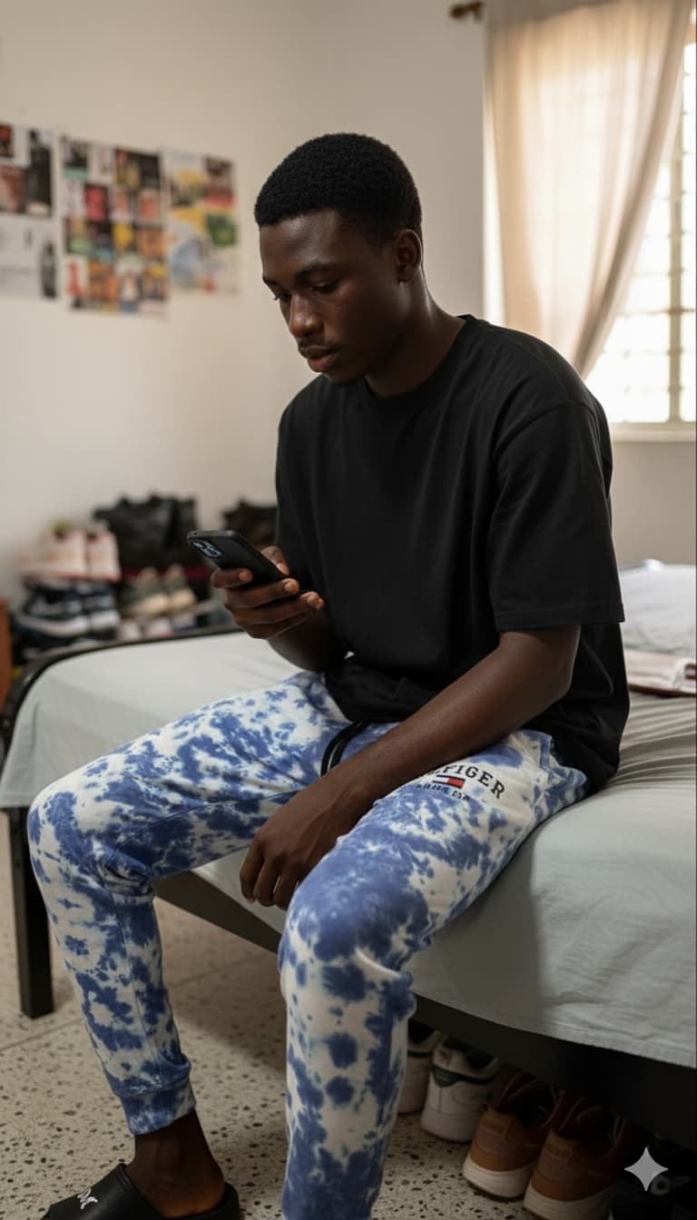 Men's Blue Tie-Dye Joggers