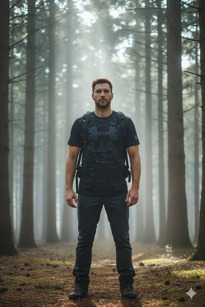 Lyre Drifit Tee — men's black dri-fit T-shirt | GloblNorth