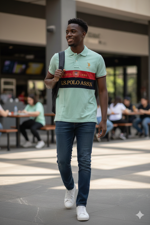 MENS MINT GREEN POLO